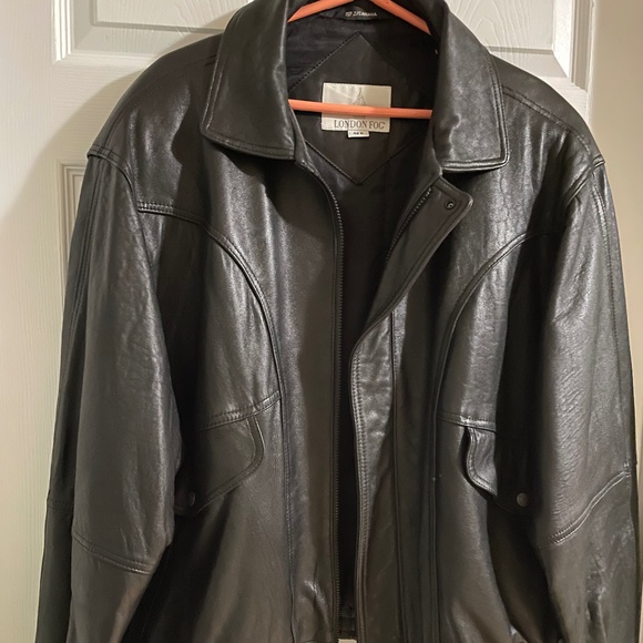 Men's vintage black leather jacket - Picture 1 of 7
